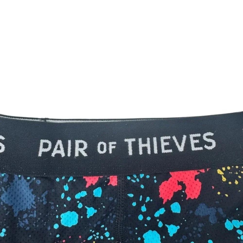 Pair of Thieves‎ Mens SuperFit Boxer Briefs Navy Paint Splatter Mesh Size Large